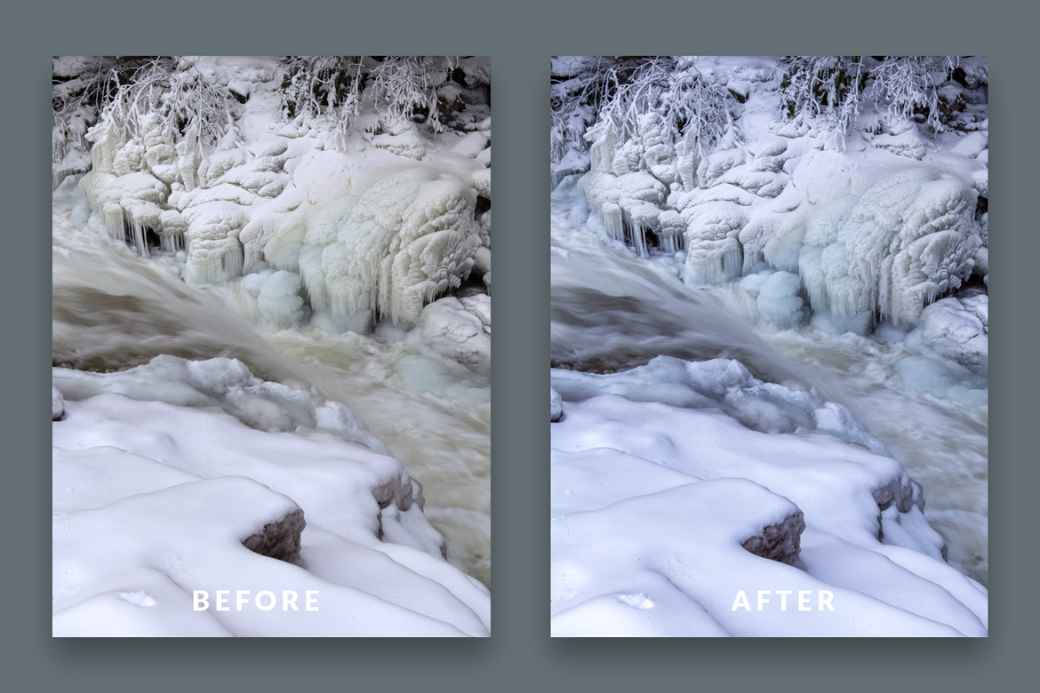 Before and after — autumn tones