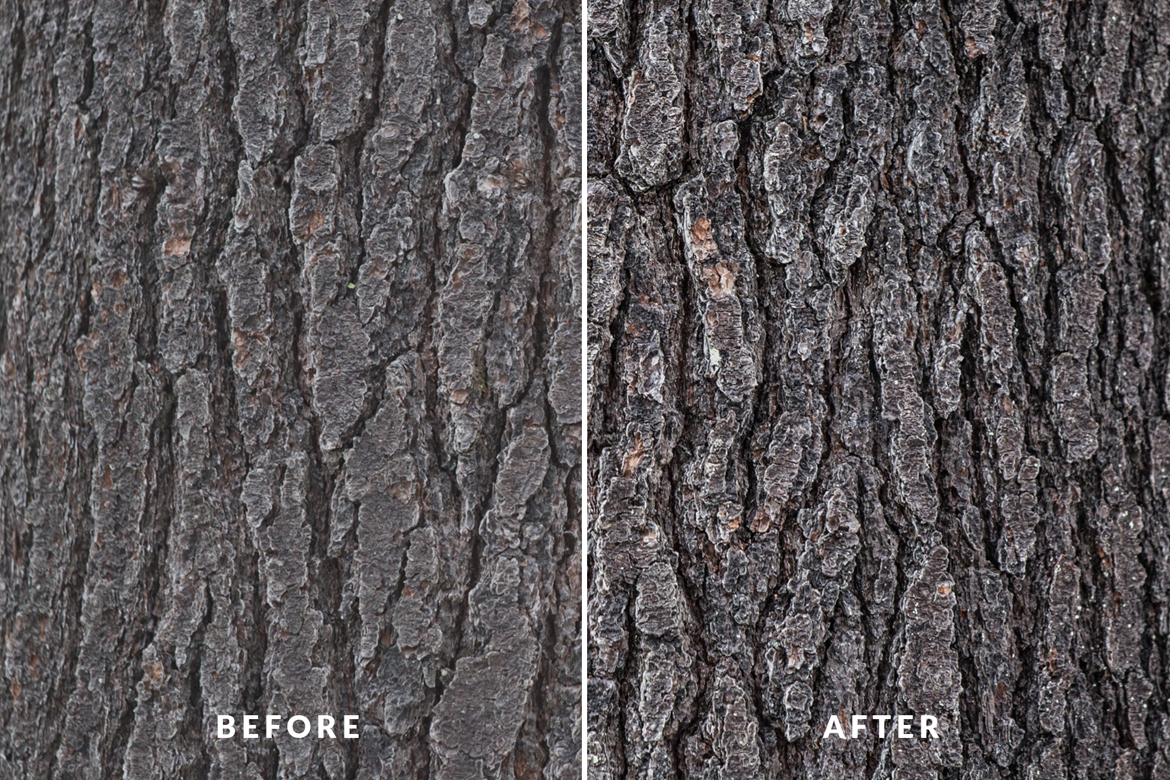 Before and after — coastal sunset